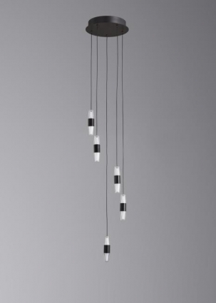 Люстра подвесная Alfa Light F3024-50 BLACK в стиле модерн
