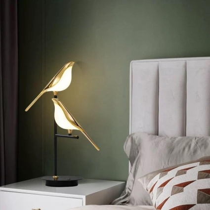 Настольная лампа Alfa Light F3824-10 BK+GD LED 3000K в стиле модерн
