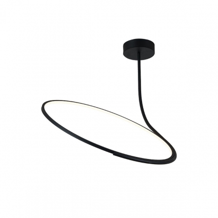 Подвесной светодиодный светильник Italline IT013-6025 black 3000K для гостиной, цвет черный