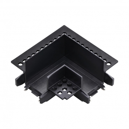Соединитель L токопроводящий для шинопровода в ГКЛ Novotech Smal Shino 135280, цвет черный,  в стиле Хай-тек