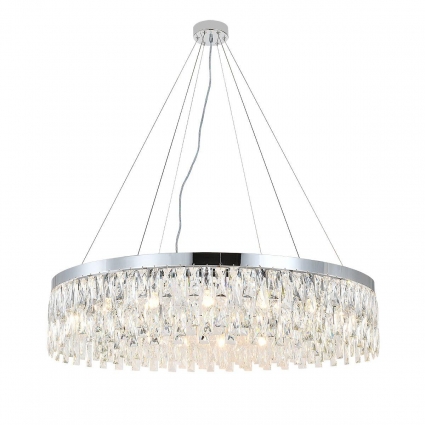 Подвесная люстра Indigo Anna V12029/18P Chrome V000498 на площадь до 18 кв.м., цвет хром