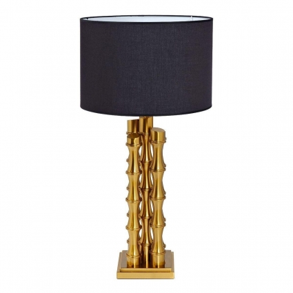 Настольная лампа Garda Decor Bamboo K2KM0901BR для гостиной, цвет черный,  в стиле модерн