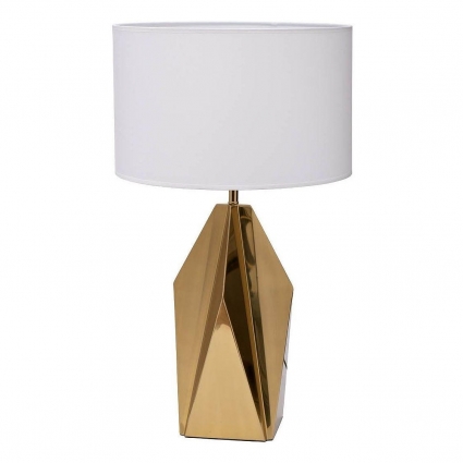 Настольная лампа Garda Decor K2KM1253TG-CW для спальни, цвет белый,  в современном стиле