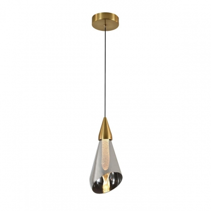 Подвесной светодиодный светильник Indigo Riflesso 11049/1P Gold V000108L на площадь до 2 кв.м., цвет серый,  в стиле арт-деко