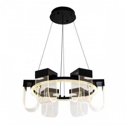 Подвесной cветильник LED4U L7707-600 BK на площадь до 15 кв.м., цоколь LED,  в стиле модерн