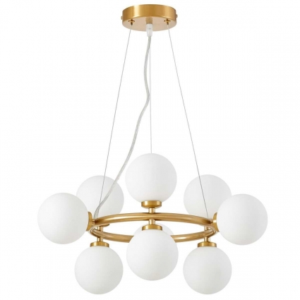 Подвесной светильник Lumina Deco Marsiada LDP 6033-9 MD, цвет латунь,  в современном стиле