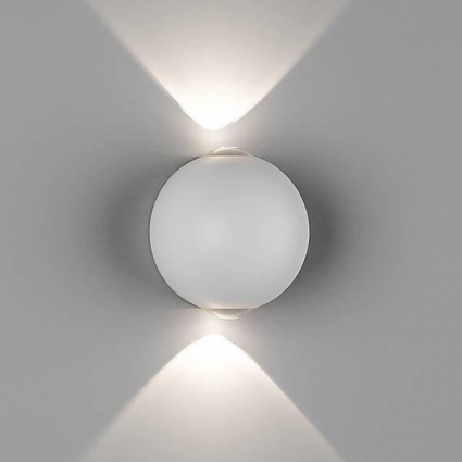 Настенный светодиодный светильник DesignLed GW Sfera-DBL GW-A161-2-6-WH-WW 003202 для ванной, цвет белый,  в современном стиле