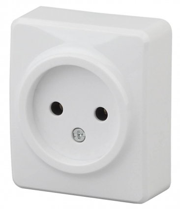Розетка ЭРА Эксперт 2P 16A 250V 11-2201-01 Б0031551, цвет белый,  в современном стиле