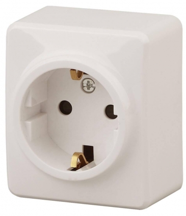 Розетка ЭРА Эксперт 2P E Schuko 16A 250V 11-2203-02 Б0020686, цвет белый,  в современном стиле