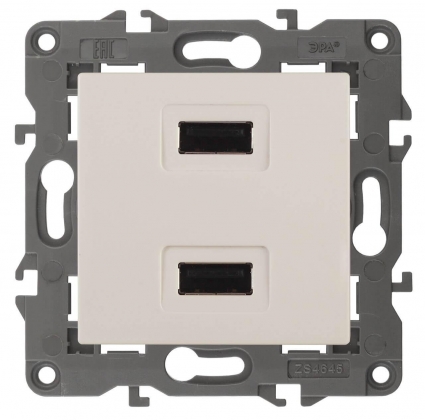 Устройство зарядное USB ЭРА Elegance 5V-2,1A 14-4110-02 Б0034359, цвет белый