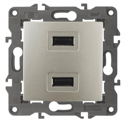 Устройство зарядное USB ЭРА Elegance 5V-2,1A 14-4110-04 Б0034371, цвет желтый