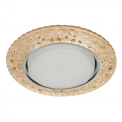 Встраиваемый светильник ЭРА LED с подсветкой DK LD25 CHP/WH Б0029636 для спальни, цвет желтый,  в стиле модерн
