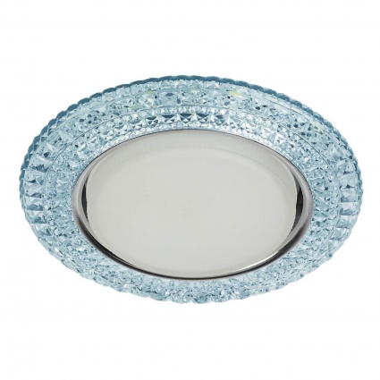 Встраиваемый светильник ЭРА LED с подсветкой DK LD26 BL/WH Б0029639 для спальни, цвет голубой,  в стиле модерн