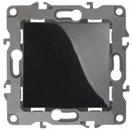 Переключатель одноклавишный промежуточный ЭРА 12 10AX 250V 12-1108-06 Б0018247, цвет черный,  в современном стиле