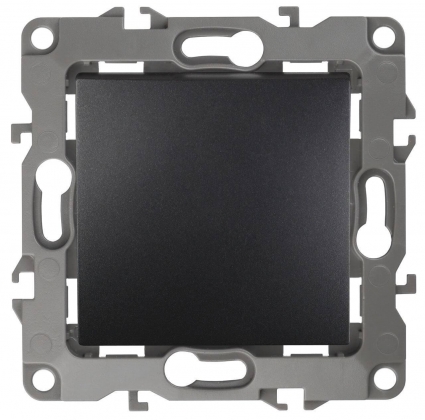 Переключатель одноклавишный ЭРА 12 10AX 250V 12-1103-05 Б0014643, цвет серый,  в стиле Хай-тек