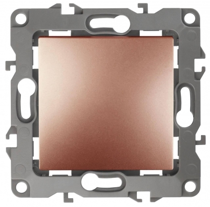 Переключатель одноклавишный ЭРА 12 10AX 250V 12-1103-14 Б0019285, цвет медь,  в стиле модерн