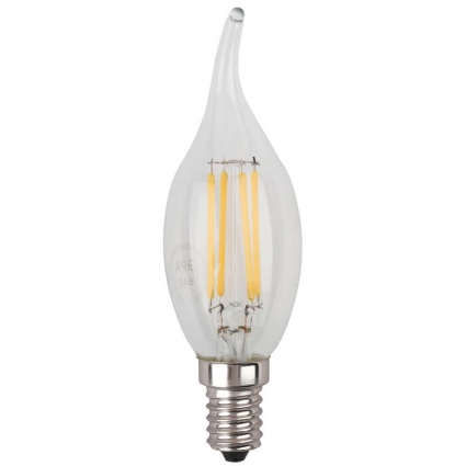 Лампа светодиодная филаментная ЭРА E14 7W 4000K прозрачная F-LED BXS-7W-840-E14 Б0027945