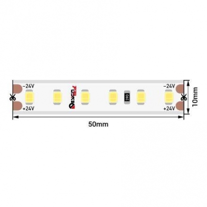 Светодиодная влагозащищенная лента DesignLed 14,4W/m 120120Led/m 2835SMD теплый белый 5M DSG2120-24-WW-65 007784