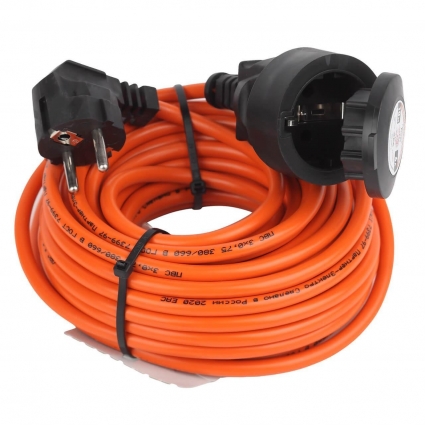 Удлинитель силовой ЭРА UPx-1e-3x0.75-10m-IP44 Б0046810, цвет оранжевый