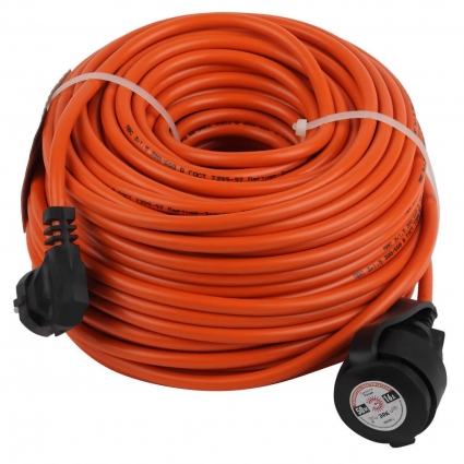 Удлинитель силовой ЭРА UPx-1e-3x1.5-50m-IP44 Б0046819, цвет оранжевый