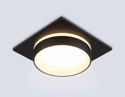 Светильник встраиваемый Ambrella Light TN6710, цвет черный,  в стиле Хай-тек