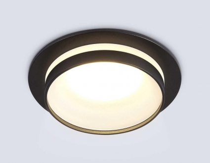 Светильник встраиваемый Ambrella Light TN30708, цвет черный,  в стиле Хай-тек