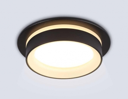 Светильник встраиваемый Ambrella Light TN6708, цвет черный,  в стиле Хай-тек