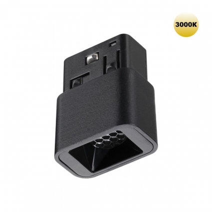 Трековый светильник Novotech для низковольтного шинопровода IP20 LED 3W 48V 3000K 120Лм FLUM 359513, цвет черный,  в стиле Хай-тек
