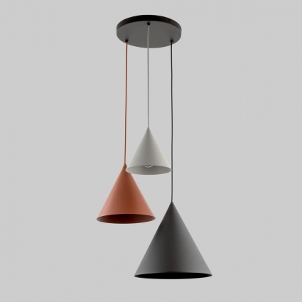 Подвесная люстра TK Lighting 6633 Cono на площадь до 6 кв.м., цвет белый,  в современном стиле
