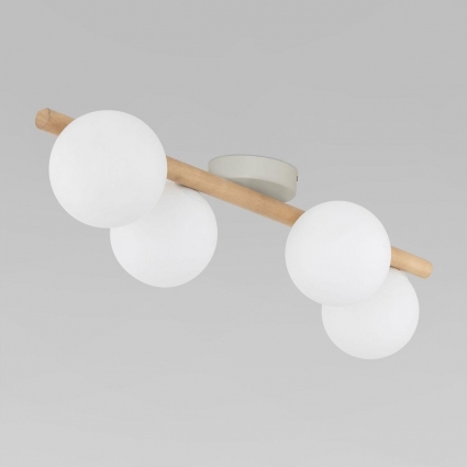 Потолочная люстра TK Lighting 5769 Estera Wood на площадь до 5 кв.м., цвет белый