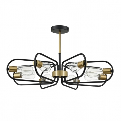 Люстра потолочная LUMION COMFI 8058/8C на площадь до 24 кв.м., цвет черный,  в стиле модерн