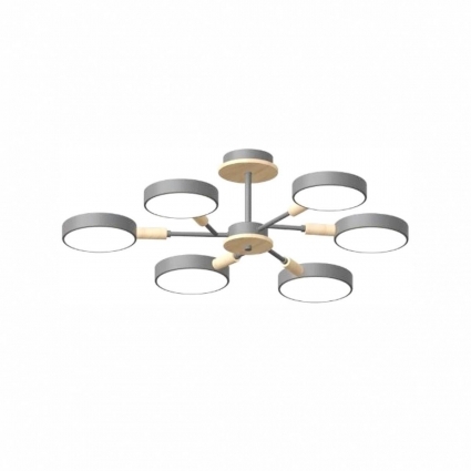 Потолочный cветильник LED4U L3218-740 GR на площадь до 17 кв.м., цвет бежевый,  в стиле модерн