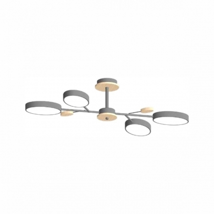 Потолочный cветильник LED4U L3219-830 GR на площадь до 17 кв.м., цвет бежевый,  в стиле модерн