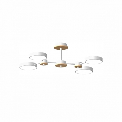 Потолочный cветильник LED4U L3215-630 WH на площадь до 15 кв.м., цвет бежевый,  в стиле модерн
