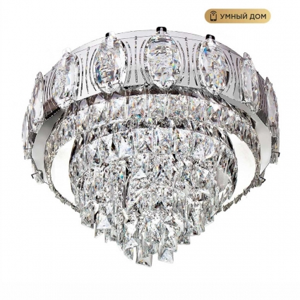 Потолочная люстра LED4U L9438-500 CR с функцией УД на площадь до 20 кв.м., цвет хром