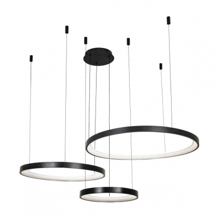 Подвесной светильник LED4U L8806-800-580-380 BK на площадь до 25 кв.м., цвет черный,  в стиле модерн