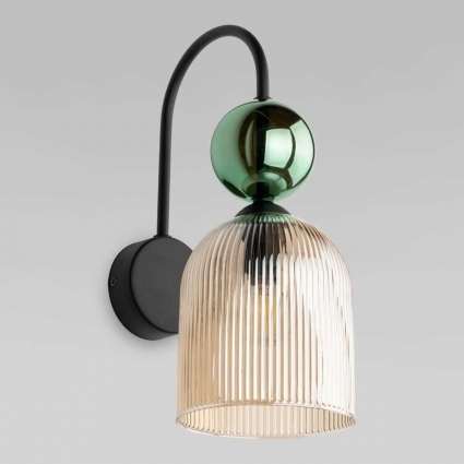 Настенный светильник TK Lighting Sophia Green Cognac a071830 на площадь до 1 кв.м., цвет бежевый,  в стиле арт-деко