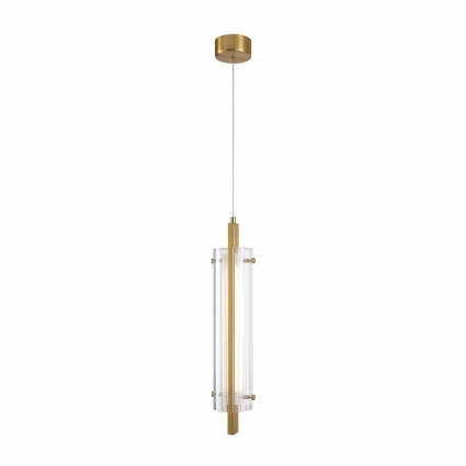 Подвесной светодиодный светильник Indigo Vitreo 11067/A/1P Brass V000173L на площадь до 2 кв.м., цвет бронза,  в стиле модерн