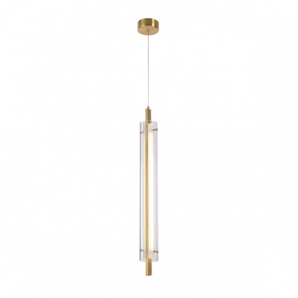 Подвесной светодиодный светильник Indigo Vitreo 11067/B/1P Brass V000175L на площадь до 4 кв.м., цвет бронза,  в стиле модерн
