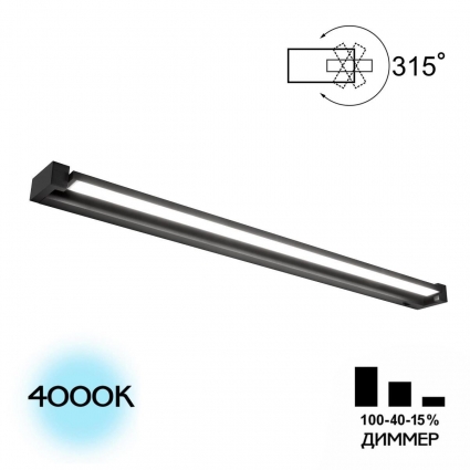 Настенный светодиодный светильник Citilux Визор черный CL708291N, цвет черный