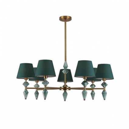 Люстра Lumion VERMONT 8275/7 на площадь до 14 кв.м., цвет зеленый,  в классическом стиле