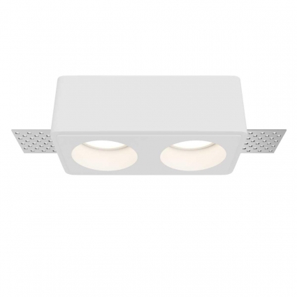 Встраиваемый светильник Maytoni Technical Gyps Modern DL123-GU10-02-W, цвет белый