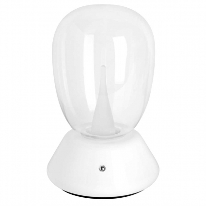 Настольная лампа диммируемая 10W 3000K прозрачный/белый Uovo III Lightstar 807906, цвет прозрачный