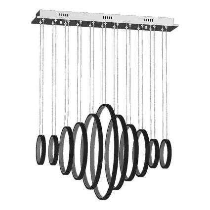 Подвесной светодиодный светильник DesignLed Anch Spring AD14036-11A-BK 001978 для больших залов, цвет черный,  в стиле Хай-тек