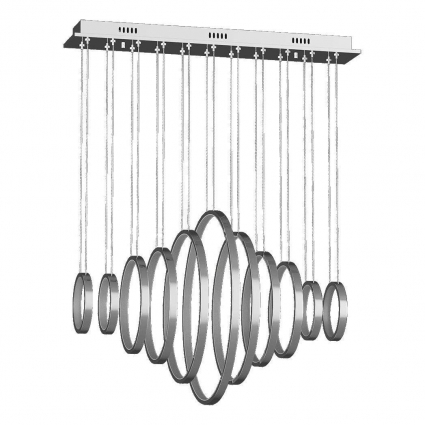 Подвесной светодиодный светильник DesignLed Anch Spring AD14036-11A-CH 002039 для больших залов, цвет хром,  в стиле Хай-тек