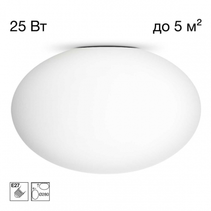 Светильник потолочный Citilux RON CL941E28 на площадь до 5 кв.м., цвет белый,  в стиле модерн
