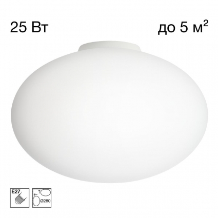 Светильник потолочный Citilux RON CL941E28B0 на площадь до 5 кв.м., цвет белый,  в стиле модерн