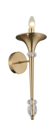 Бра Crystal Lux Miracle AP1 Bronze для спальни площадью до 3.3 кв.м., цвет бронза,  в стиле арт-деко