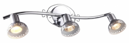 Спот Arte Lamp Focus A5219PL-3CC для кухни площадью до 5.8 кв.м., цвет хром,  в стиле арт-деко
