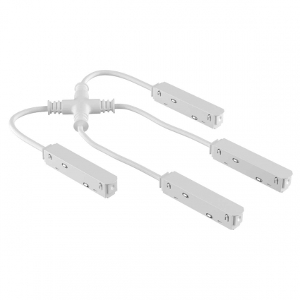 Токопроводящий X-образный соединитель UNO 48V Uno Lightstar 509294W, цвет белый,  в стиле Хай-тек
